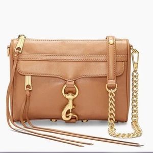 Tan Rebecca Minkoff Mini M.A.C crossbody bag
